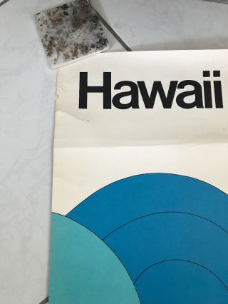 2 HAWAII VINTAGE TRAVEL ADVERTISEMENT POSTERS AIRLINES 4