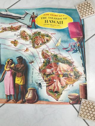 2 HAWAII VINTAGE TRAVEL ADVERTISEMENT POSTERS AIRLINES 7