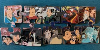 Disney Mulan Puzzle Pin Le 900 Full Box Set