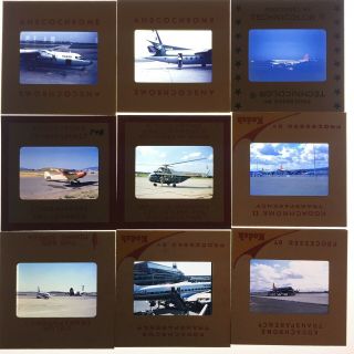 51 Amateur Slides 1950’ - 70’s Aircraft Commercial Military Private Look