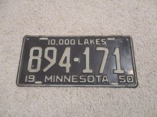 1950 Minnesota Vintage License Plate Ii
