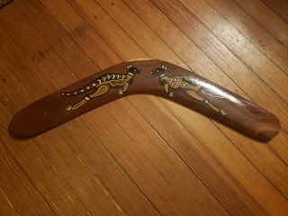 Australian Made Wooden Kangaroo 40 Cm Bingra Boomerang Souvenir