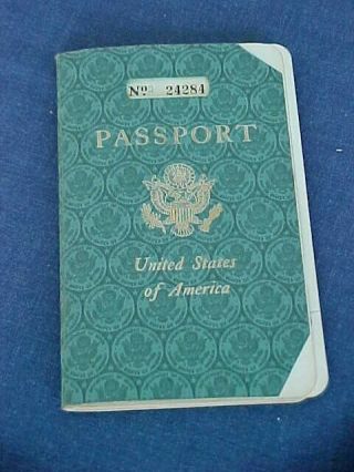 1951 Expired United States Official Passport 20,  Pages Of Stamps