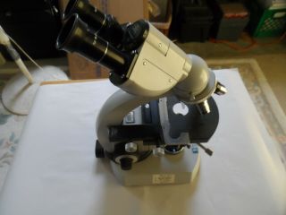 RARE CARL ZEISS MADE IN GERMANY 58 - 9902 MICROSCOPE WITH OBJECTIVES 3