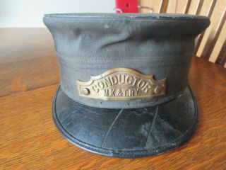 Very Early Missouri Kansas & Texas " The Katy " Railway Conductor Cap,  Hat