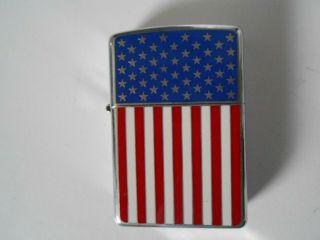 Collectible Zippo Lighter American Flag 2003