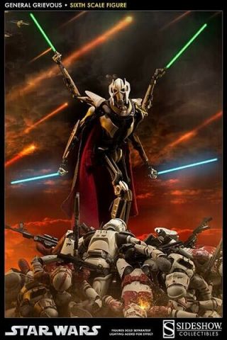 Sideshow Star Wars General Grievous 17 " Collectibles 1:6 Scale No Hot Toys Rots