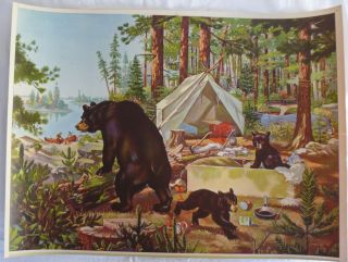 Vaughan Bass Bears Hunting Camping Calendar Print 40 