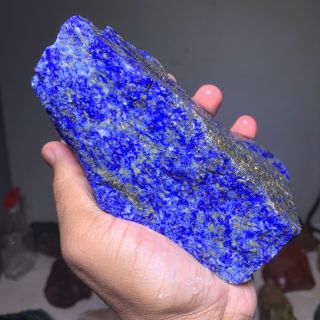 AAA TOP QUALITY SOLID LAPIS LAZULI ROUGH 3 LB - FROM AFGHANISTAN 6