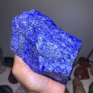AAA TOP QUALITY SOLID LAPIS LAZULI ROUGH 3 LB - FROM AFGHANISTAN 7