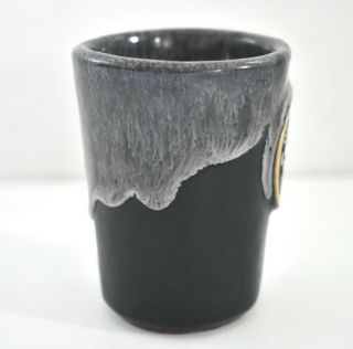 Death Wish Coffee Shot Glass 2015 Grey Black Deneen Pottery 4