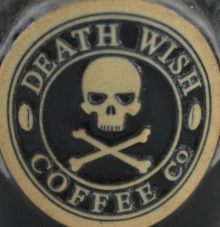 Death Wish Coffee Shot Glass 2015 Grey Black Deneen Pottery 5