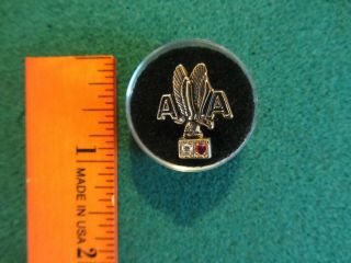 Vintage American Airlines Gold Toned Metal Wing 20 Year Service Pin Diamond Ruby