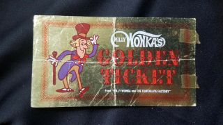 Willie Wonka Golden Ticket 1971 First Movie Charlie And The Chocolate.