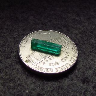 0.  92 ct Premium BEST Color Clarity Colombia Emerald GEM Crystal Facet Rough BUY 8