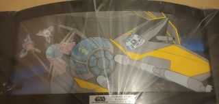 ACME ARCHIVES STAR WARS CLONE WARS STARFIGHTER PURSUIT HAND PAINTED 3 - D PANSCAPE 3