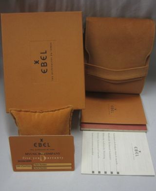 Ebel Beluga Watch Instructions & Service Books Open 5 Year Card Pouch Pillow Box