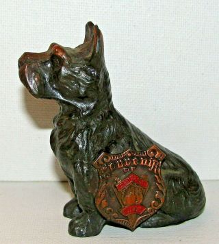 Vintage Bronze Cast Metal Scottie Dog Souvenir Wrigley Building Chicago Illinois