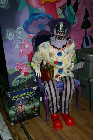 Spirit Halloween Animated Life Size Thrashing Clown -