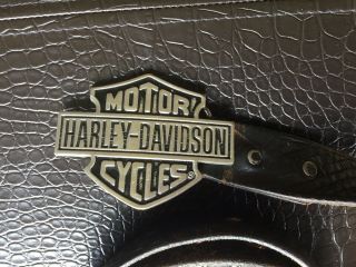 Harley Davidson Solid Brass Vintage Belt Buckle 1983