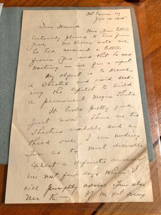 1915 Thurston Letter - Written To Howard From His Father