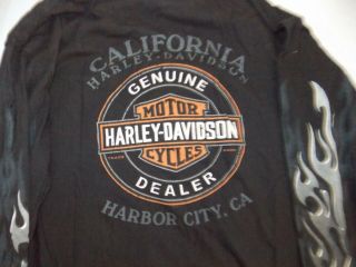 Harley Davidson Harbor City,  Ca Long Sleeve T - Shirt - Size 2xl - Vguc