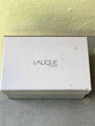 LALIQUE FALCON PALMETTES CRYSTAL PERFUME BOTTLE ART DECO 1990 ' S FRANCE LOVELY 6