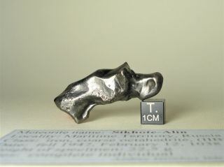 Meteorite Sikhote - Alin,  Russia,  Complete Regmaglypted Individual 27,  8 G