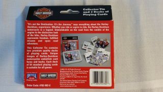 Harley Davidson Tin with Playing Cards 2003 Motorcycle Memorabilia NIB 4