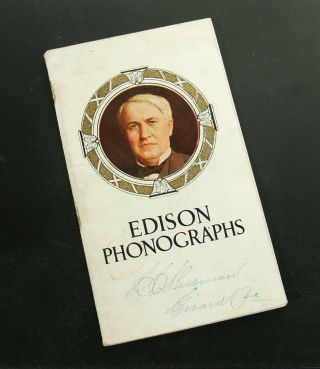 Near 1911 Edison Standard F Phonograph w/Cygnet Horn & 2/4 Minute Gearing 11