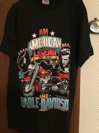 Vintage 1987 James Dean Harley Davidson T - Shirt Xl Never Worn