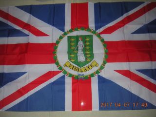 Reproduced Flag Of The Governor Of The British Virgin Islands Ensign 3x5ft Gb Uk