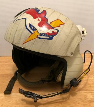 Gentex Sph - 3c Dual Visor Military Pilots Aircrew Flight Helmet Squadron Graphics