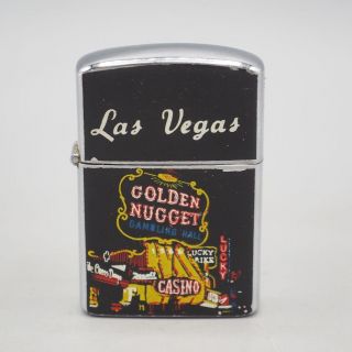 Vintage Las Vegas Strip Golden Nugget Lighter Made In Japan