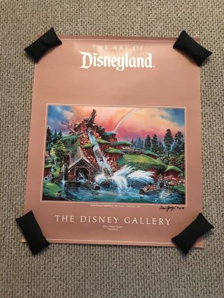The Art Of Disneyland Orleans Square Poster 32x26 Signed Dan Goozee 1987