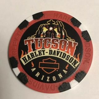 Harley - Davidson Poker Chip - Tucson Hd,  Arizona - Wide Print