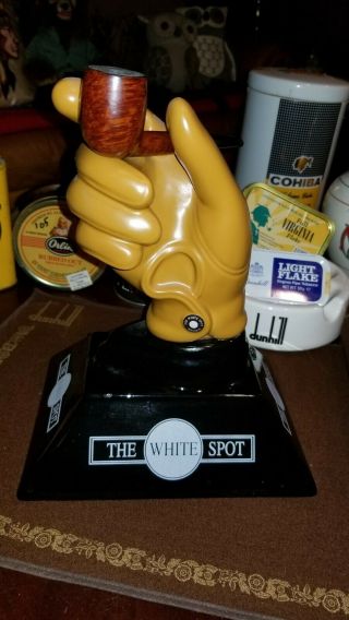 Large Unique Dunhill The White Spot Gloved Hand Retail Pipe Holder Scarce 2