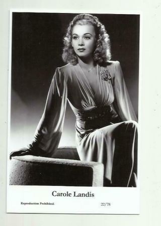(n478) Carole Landis Swiftsure (22/78) Photo Postcard Film Star Pin Up