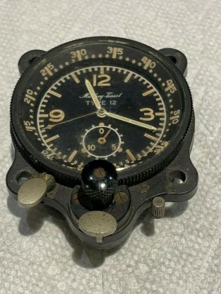 Vintage Massey Tissot Type 12 Aircraft Clock -