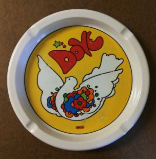 1960 - 1970s Peter Max Psychedelic Dove China Dinnerware Plate Iroquois Pop Art