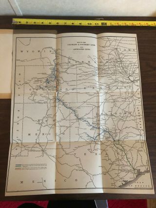 1913 The Colorado & Southern Railway Company 14th Annual Report Fold - Out Map