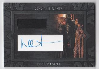 2019 Game Of Thrones Inflexions Lena Headey Auto Cersei Lannister Dress