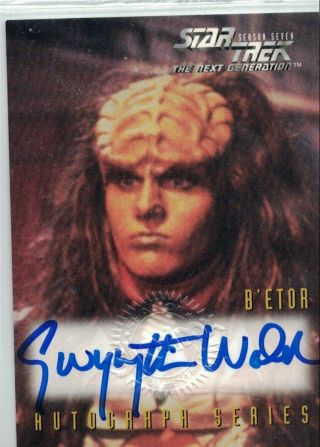 Star Trek Tng Season 7 Auto Card A18 Gwynyth Walsh