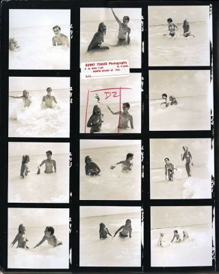 Bunny Yeager 1960s Contact Sheet Photograph 12 Image Pin Up Florida Published
