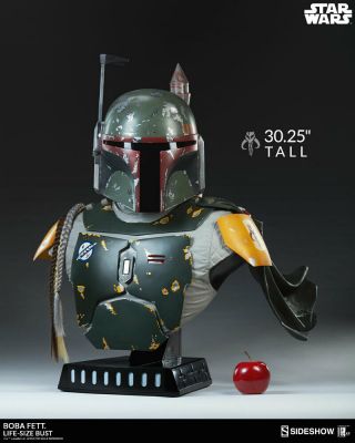 Sideshow Legacy Effects Star Wars Collectibles Boba Fett Life Size Bust Statue