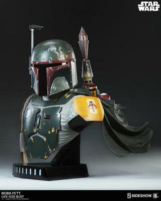 Sideshow Legacy Effects Star Wars Collectibles Boba Fett Life Size Bust Statue 3