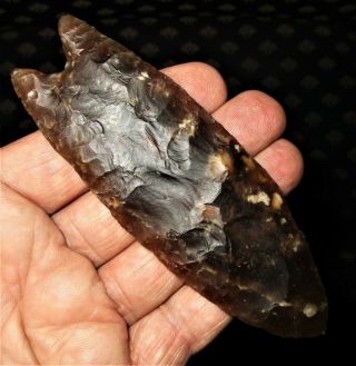 Giant Fluted Clovis - Authentic Paleo Indian Artifact With T&t