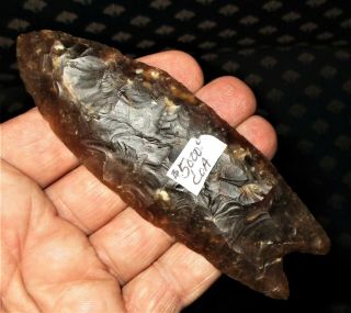 Giant Fluted Clovis - Authentic Paleo Indian Artifact with T&T 4