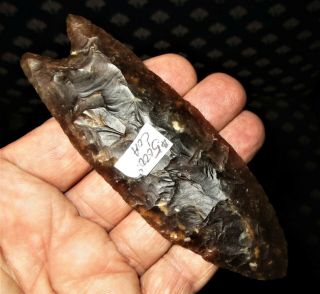 Giant Fluted Clovis - Authentic Paleo Indian Artifact with T&T 5