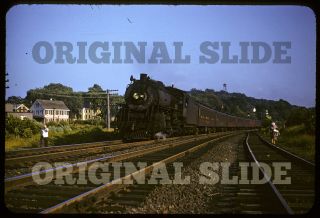 Orig 1954 Slide - Boston & Maine B&m 4 - 6 - 2 3673 Wakefield Jct Ma Massachusetts